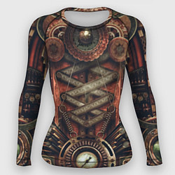Рашгард женский Mechanical device in Steampunk Retro style, цвет: 3D-принт