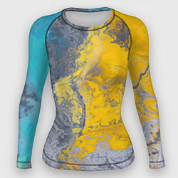 Рашгард женский Извержение Красок, цвет: 3D-принт