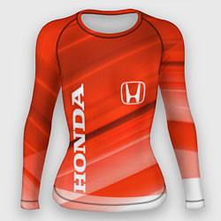 Рашгард женский Хонда - Красно-белая абстракция, цвет: 3D-принт