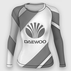 Рашгард женский Daewoo - серые полосы, цвет: 3D-принт