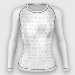 Рашгард женский UXUI white, цвет: 3D-принт