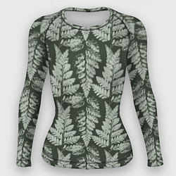 Женский рашгард Отпечатки листьев папоротника