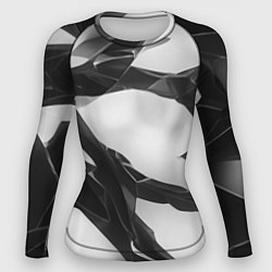 Женский рашгард Осколки кристалла, тёмная абстракция