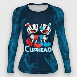 Женский рашгард Cuphead синий огонь