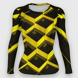 Рашгард женский Желтые ступеньки, цвет: 3D-принт