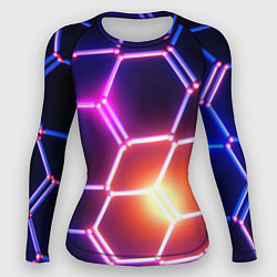 Рашгард женский Магическая неоновая броня, цвет: 3D-принт