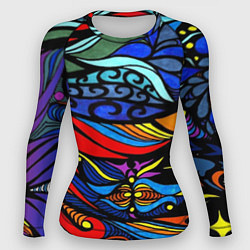 Рашгард женский Психоделический фон, цвет: 3D-принт