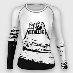 Женский рашгард Metallica - черная текстура