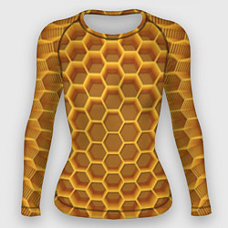 Рашгард женский Volumetric honeycombs, цвет: 3D-принт