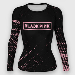 Женский рашгард Black pink розовые брызги