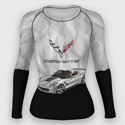 Рашгард женский Chevrolet Corvette - motorsport, цвет: 3D-принт