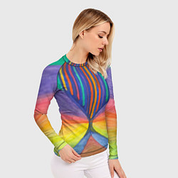 Рашгард женский Абстракция воздушный шар, цвет: 3D-принт — фото 2
