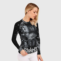 Рашгард женский Slipknot black & white style, цвет: 3D-принт — фото 2