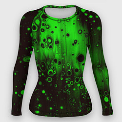 Рашгард женский Зелёные краски и вода, цвет: 3D-принт