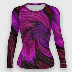 Рашгард женский Фиолетовый вихрь, цвет: 3D-принт