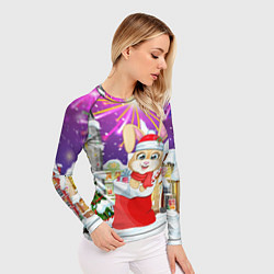 Рашгард женский Зайка в подарочном мешке, цвет: 3D-принт — фото 2