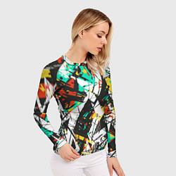Рашгард женский Абстракция-взрыв эмоций, цвет: 3D-принт — фото 2