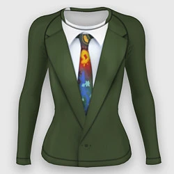 Рашгард женский Костюм с галстуком из игры Disco Elysium, цвет: 3D-принт