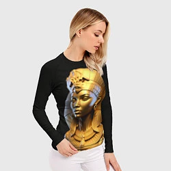 Рашгард женский Нейросеть - золотая египетская богиня, цвет: 3D-принт — фото 2