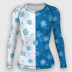 Женский рашгард Красивые снежинки