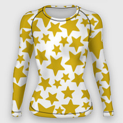 Рашгард женский Жёлтые звезды, цвет: 3D-принт