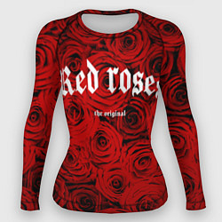 Рашгард женский Красный розы, цвет: 3D-принт
