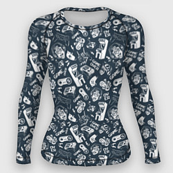 Рашгард женский Геймер и игровые приставки и автоматы ретро, цвет: 3D-принт