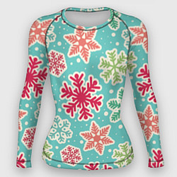 Женский рашгард Весёлые снежинки
