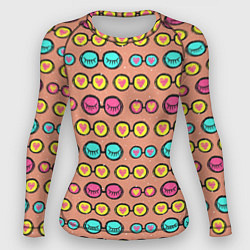 Рашгард женский Поп арт очки с глазами, цвет: 3D-принт