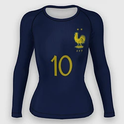 Рашгард женский Мбаппе ЧМ 2022 сборная Франции, цвет: 3D-принт