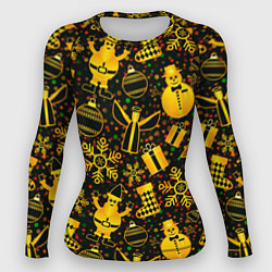 Рашгард женский New Year toys, цвет: 3D-принт