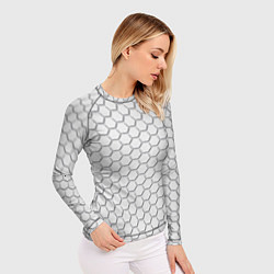 Рашгард женский Белый ромб, цвет: 3D-принт — фото 2