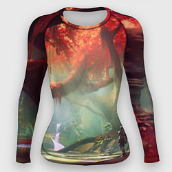 Рашгард женский Destiny пейзаж джунглей, цвет: 3D-принт