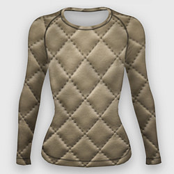 Рашгард женский Стёганая кожа - fashion texture, цвет: 3D-принт
