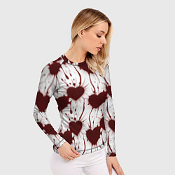 Рашгард женский Паттерн разбитое сердце, цвет: 3D-принт — фото 2