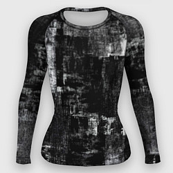 Рашгард женский Абстракт чёрного и белого, цвет: 3D-принт