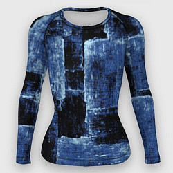 Рашгард женский Синий абстракт, цвет: 3D-принт