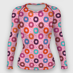 Рашгард женский Вкусные пончики, цвет: 3D-принт