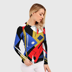 Рашгард женский Абстракция в стиле супрематизм, цвет: 3D-принт — фото 2