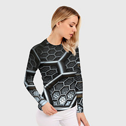 Рашгард женский Geometry abstraction, цвет: 3D-принт — фото 2