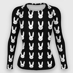 Рашгард женский Bunny pattern black, цвет: 3D-принт