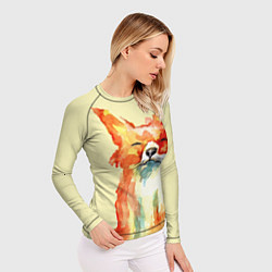 Рашгард женский Живописная лисица, цвет: 3D-принт — фото 2
