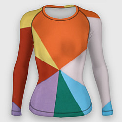 Женский рашгард Разноцветные пересекающиеся треугольники