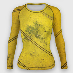 Рашгард женский Абстрактная ярко-золотая текстура, цвет: 3D-принт