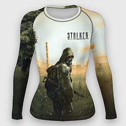 Рашгард женский STALKER Одиночка утром на ЧАЭС, цвет: 3D-принт