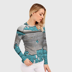 Рашгард женский Текстура облупившейся краски - авангард, цвет: 3D-принт — фото 2