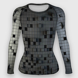 Рашгард женский Digital pixel black, цвет: 3D-принт