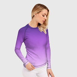 Рашгард женский Фиолетово-сиреневый градиент, цвет: 3D-принт — фото 2