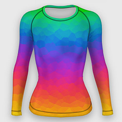 Рашгард женский Радужный цвет полигонов, цвет: 3D-принт