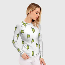 Рашгард женский Лягушата ползут вверх, цвет: 3D-принт — фото 2